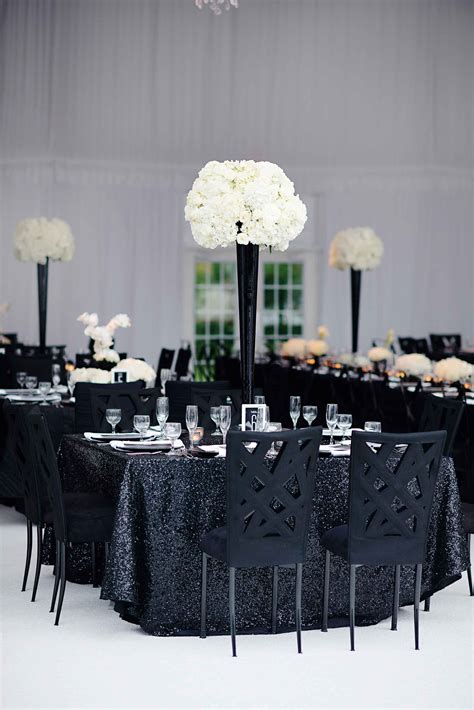 decoration party black and white|black and white banquet decorations.